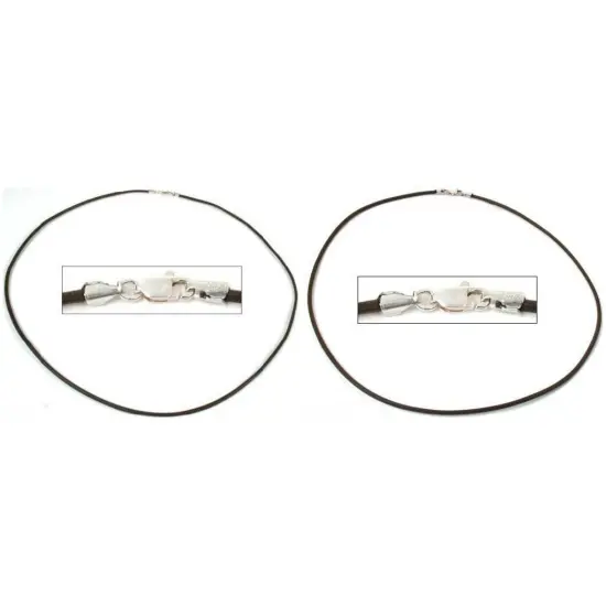 Brown Leather Cord NeckLace 16" & 18" Kit 2 Pcs {1}