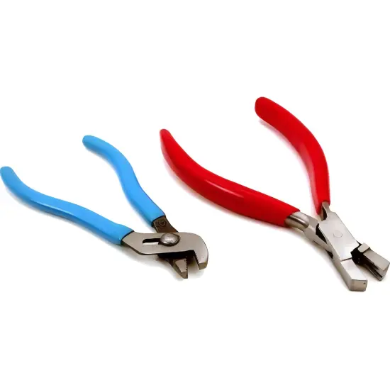 2 Stone Setting Prong Pliers Jewelers Hand Tool Set {1}