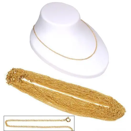 40 Gold Plated Necklaces Chains 18" {1}