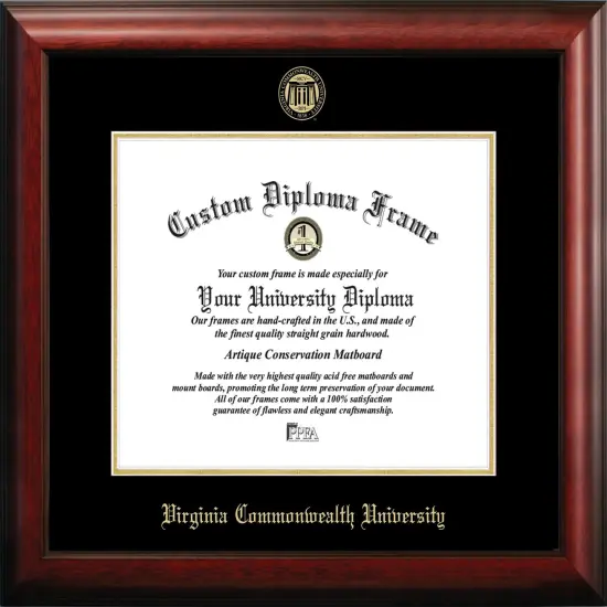 Virginia Commonwealth University 14w x 11h Gold Embossed Diploma Frame {1}