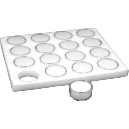 4 16 White Gem Jars Display Inserts & Stackable Tray {3}