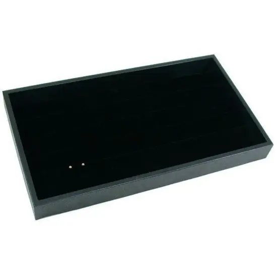 45 Pair Earring Display Pad Black Velvet Showcase Tray {1}