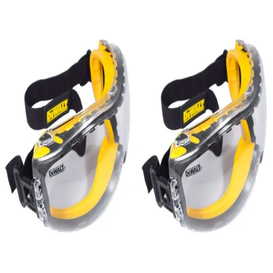 RADIANS SAFETY GLASSES GOGGLES DEWALT CONCEALER CLEAR DPG82-11 Pack of 2 {1}