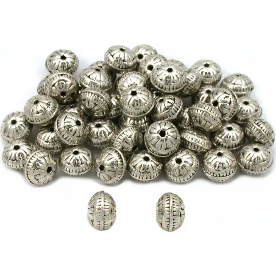 Antique Silver Plated Saucer Bali Beads Part Approx 50 {1}