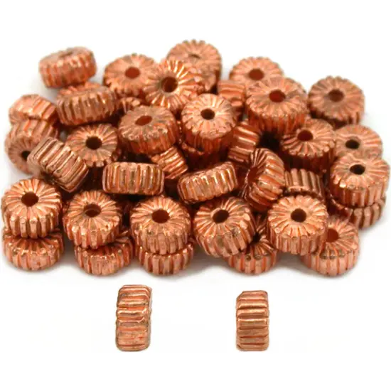Spacer Bali Copper Plated Beads Jewelry 5mm Approx 50 {1}