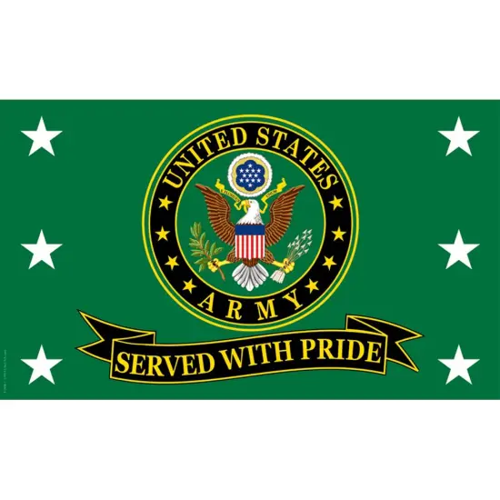 United States Army Served With Pride Flag 3ft x 5ft {1}