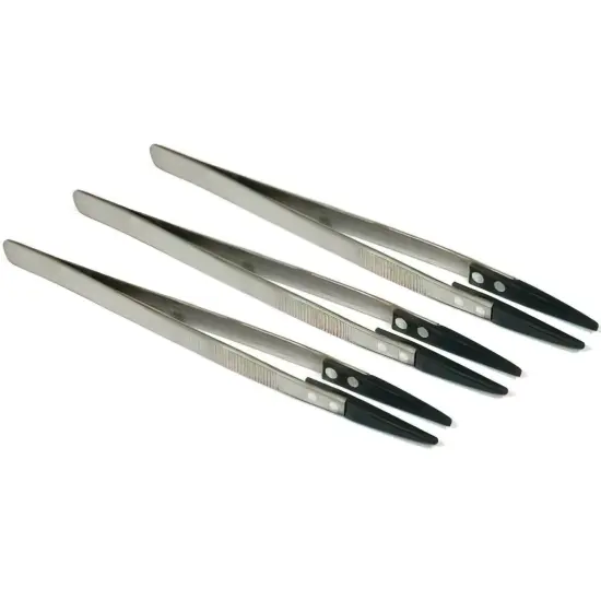 3 Beading Tweezers Pick Up Soft Tip Round Bead Tool {1}
