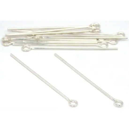 12 Sterling Silver Eye Pin Jewelry Bead Earring Charm {1}