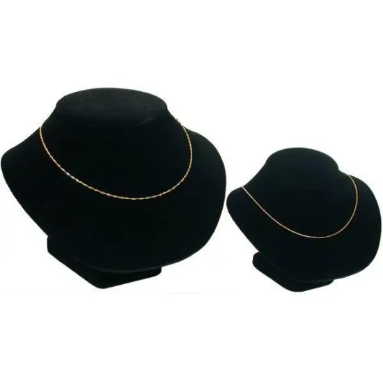 2 Black Necklace Chain Display Bust Showcase Fixture {1}