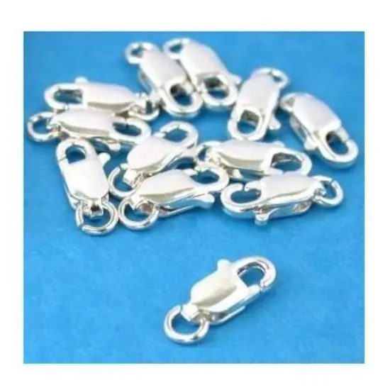 12 Sterling Silver Lobster Claw Clasps Jewelry Findings {1}