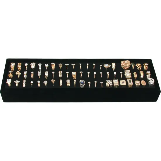 21 Slot Black Velvet Bangle Bracelet Large Display New {2}