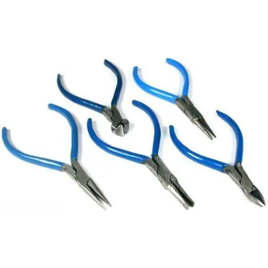 5 Pliers Flat Cutting Half Round Beading Wire Tools {1}