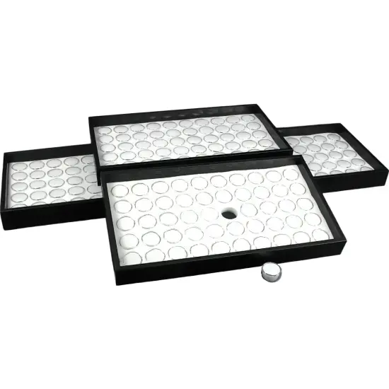 200 Gem Jars White Foam Display & Stackable Tray {1}