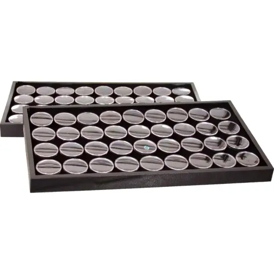 Black 72 Gem Jars Foam Insert & Travel Display Tray {1}