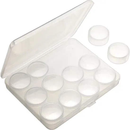 20 Plastic Storage Jars for Beads & Findings {2}