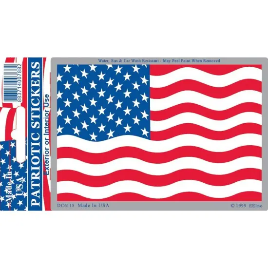 U.S.A. American Flag Sticker 2-3/4"X4" {1}