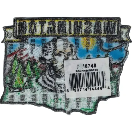 State of Washington The Evergreen State 1889 Flag Map Patch 3" {2}