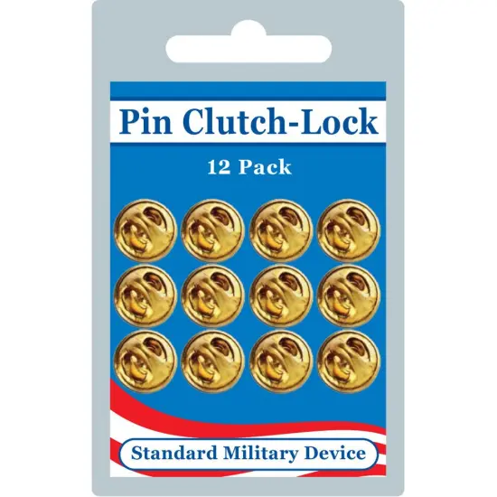 Military Style Pin Clutch Locks 12 Pack {1}