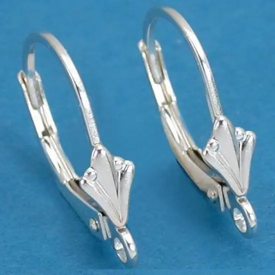 2 Sterling Silver Lever Back Earrings Wires Jewelry {1}