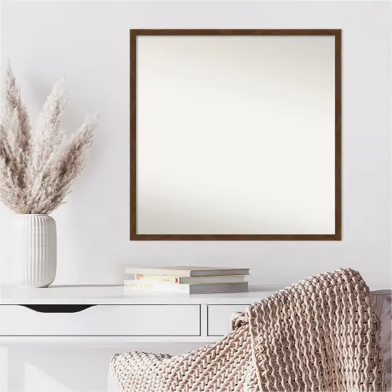 Amanti Art Non-Beveled Wood Wall Mirror, Carlisle Blonde Narrow Frame Carlisle Brown Narrow {6}