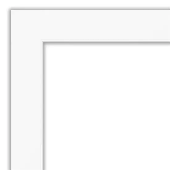 Amanti Art Non-Beveled Wall Mirror, Cabinet White Frame {3}