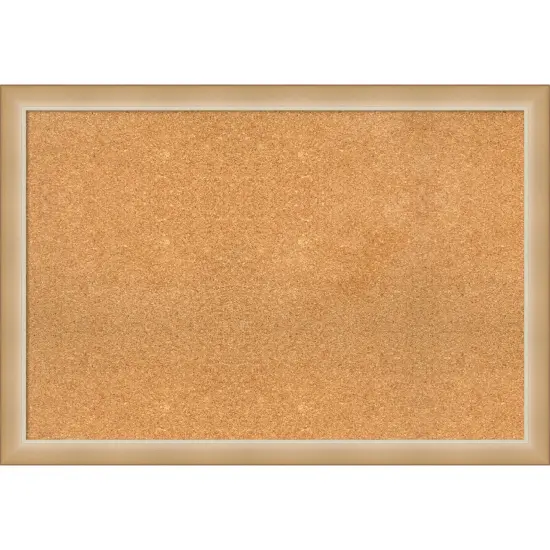 Cork Board, Eva Narrow Frame - Bulletin Board, Organization Board, Pin Board Eva White Gold Narrow {7}