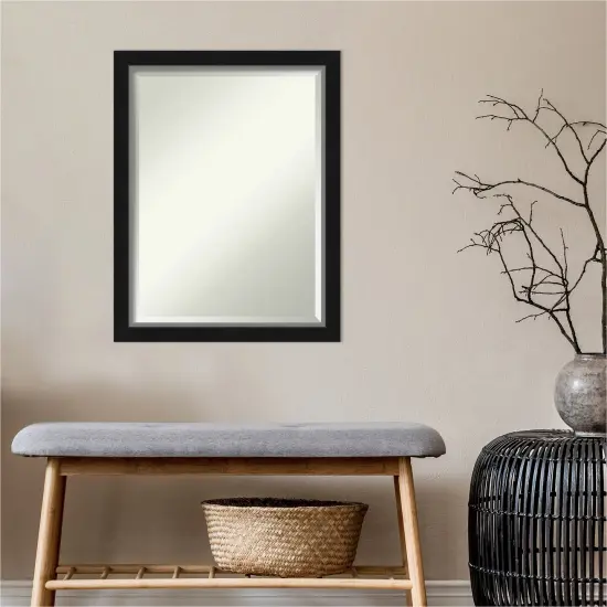 Beveled Bathroom Wall Mirror, Eva Narrow Frame {5}