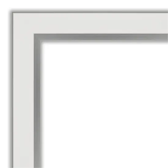 Amanti Art Non-Beveled Wall Mirror, Eva Black Silver Narrow Frame Eva White Silver Narrow {3}
