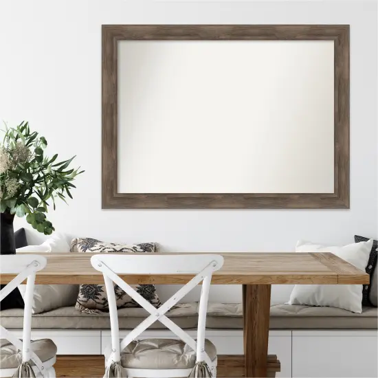 Amanti Art Non-Beveled Wood Wall Mirror, Hardwood Chocolate Frame Hardwood Mocha Frame {6}