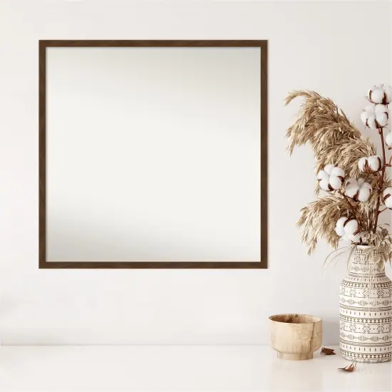 Amanti Art Non-Beveled Wood Wall Mirror, Carlisle Blonde Narrow Frame Carlisle Brown Narrow {5}