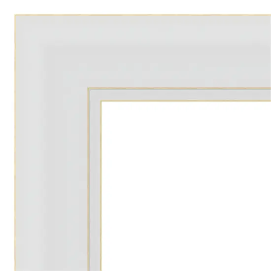Amanti Art Non-Beveled Wall Mirror, Flair Polished Nickel Frame Flair Soft White {3}