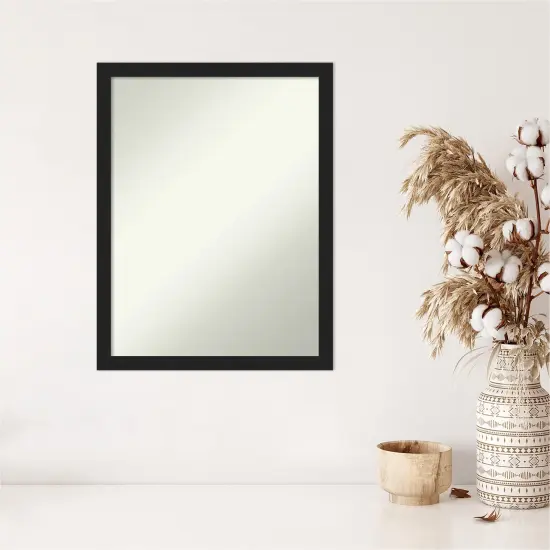 Amanti Art Non-Beveled Wall Mirror, Grace Brushed Narrow Frame Grace Brushed Metallic Black Narrow Frame {5}
