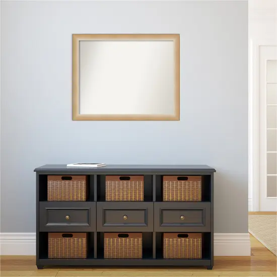 Amanti Art Non-Beveled Wall Mirror, Eva Black Silver Narrow Frame Eva Ombre Gold Narrow {5}