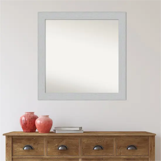 Amanti Art Non-Beveled Wood Wall Mirror, Shiplap Navy Frame Shiplap White Frame {7}