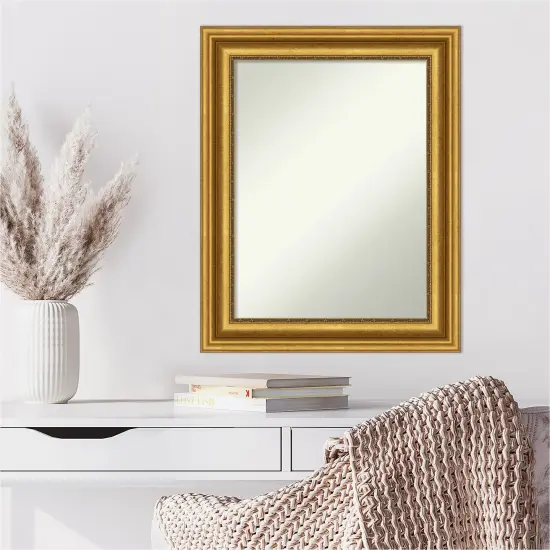 Amanti Art Non-Beveled Wall Mirror, Parlor Black Frame Parlor Gold Frame {6}