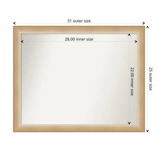 Amanti Art Non-Beveled Wall Mirror, Eva Black Silver Narrow Frame Eva Ombre Gold Narrow {1}