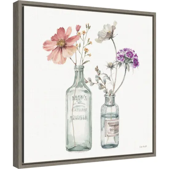 A Country Weekend X v2 with Purple by Lisa Audit Canvas Wall Art Print Framed Grey {2}