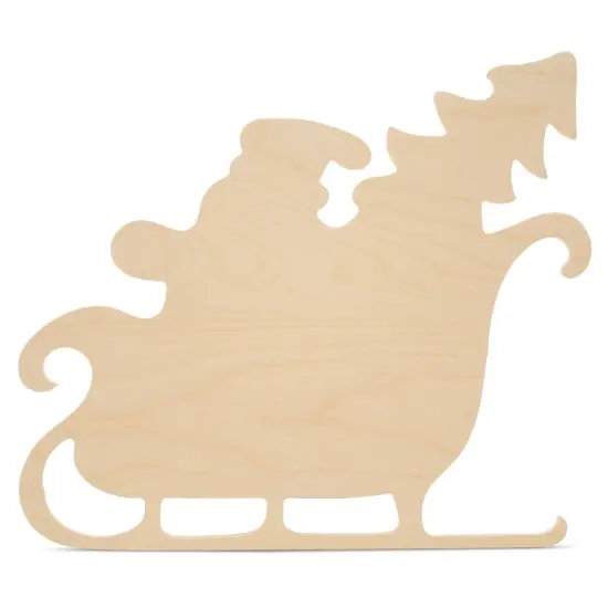 Wood Sleigh Cutout,, Multiple Sizes Available, Unfinished Christmas Sleigh for DIY Decor | Woodpeckers {1}