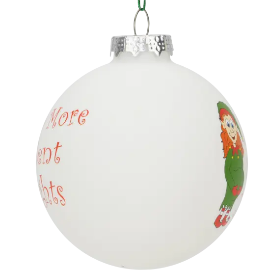 No More Silent Nights Fun Pregnancy Glass Christmas Ornaments {3}
