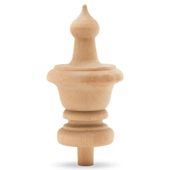Wood Finials, 3-1/2 inch for Crafts, Bedposts, Flagpole, DIY Dcor |Woodpeckers {4}