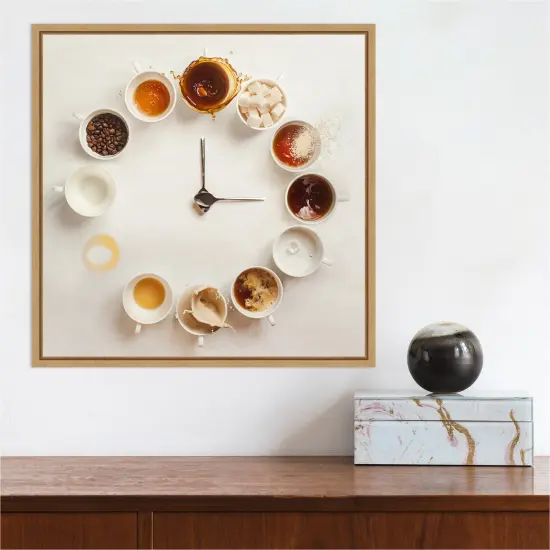 It's Always Coffee Time by Dina Belenko Canvas Wall Art Print Framed Natural {4}