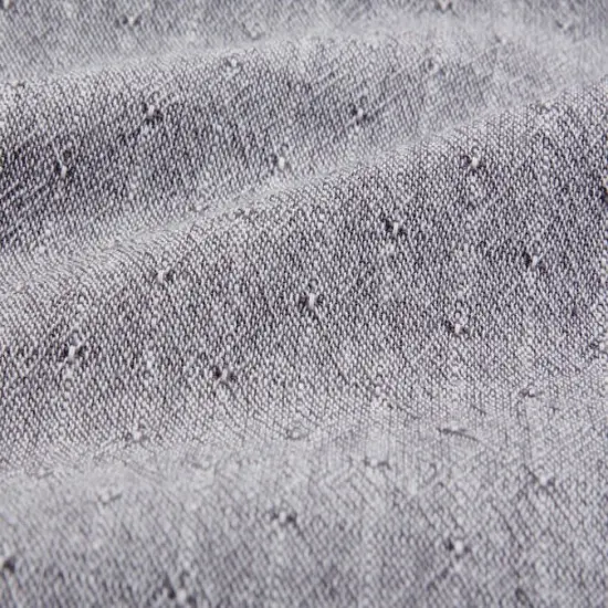 byhands 100% Cotton Dobby Yarn Dyed Fabric, Neutral Gray (EY20099-F) {4}