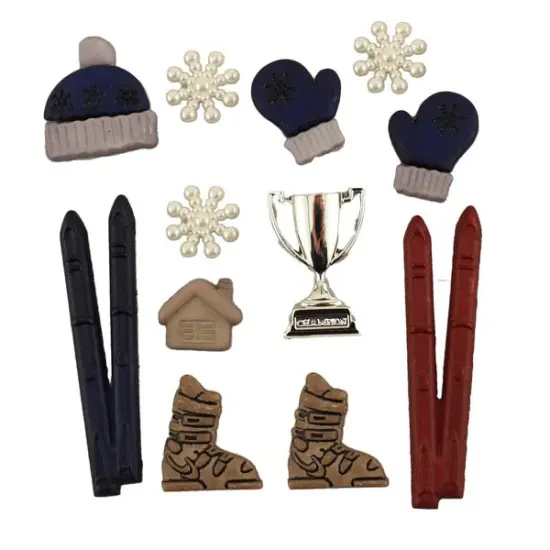 Buttons Galore 50+ Hobby Button Bundle for Sewing & Crafts - Set of 6 Button Packs {5}