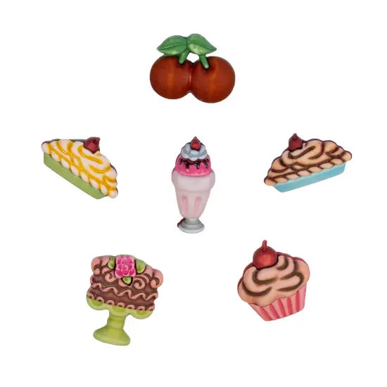 Buttons Galore and More 3D Novelty Buttons &ndash; Sweet Delights Button Bundle - 36 Pcs {5}