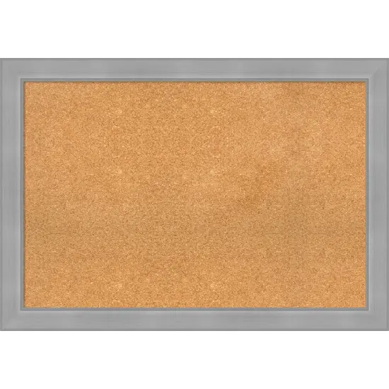 Cork Board, Vista Brushed Nickel Frame - Bulletin Board, Organization Board, Pin Board {1}