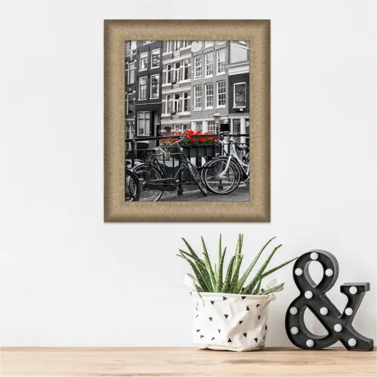 Amanti Art Elegant Brushed Narrow Picture Frame Elegant Bronze {6}