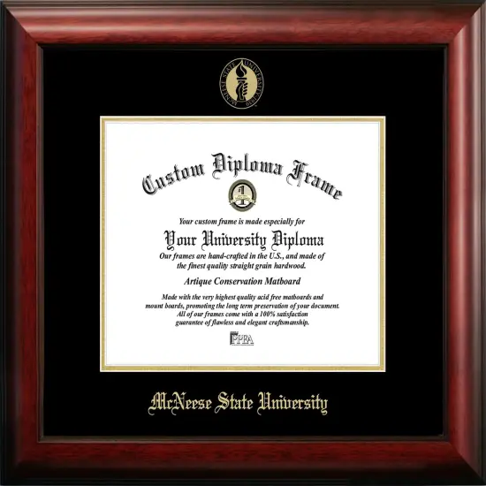 McNeese State University 11w x 8.5h Gold Embossed Diploma Frame {1}