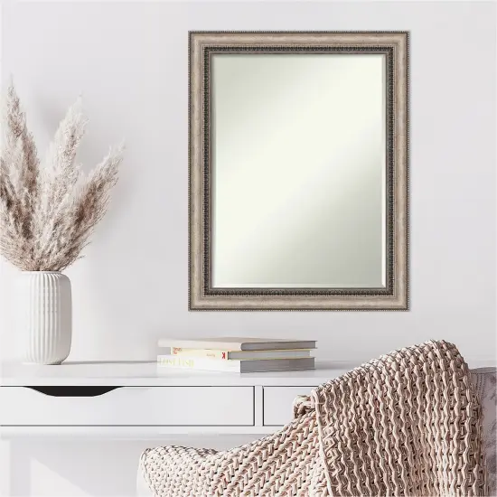 Petite Bevel Wall Mirror, Lyla Ornate Silver Frame {6}