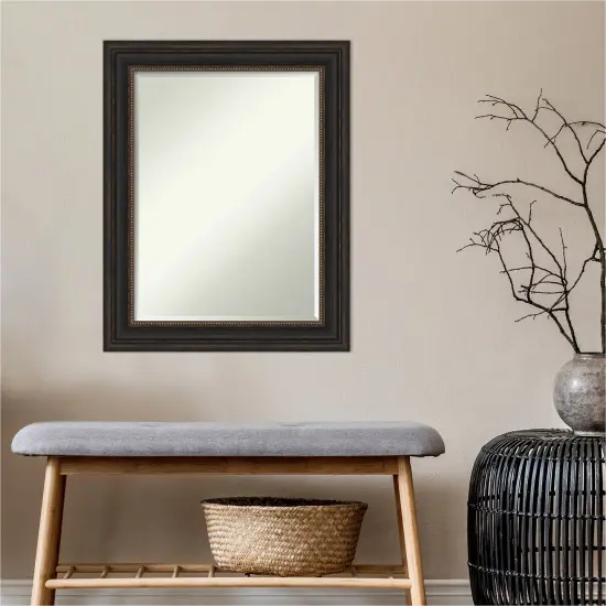 Beveled Bathroom Wall Mirror, Accent Bronze Frame {4}