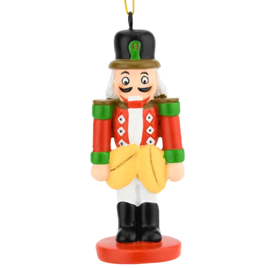Funny Happy Nutcracker with Nuts Christmas Ornaments {1}
